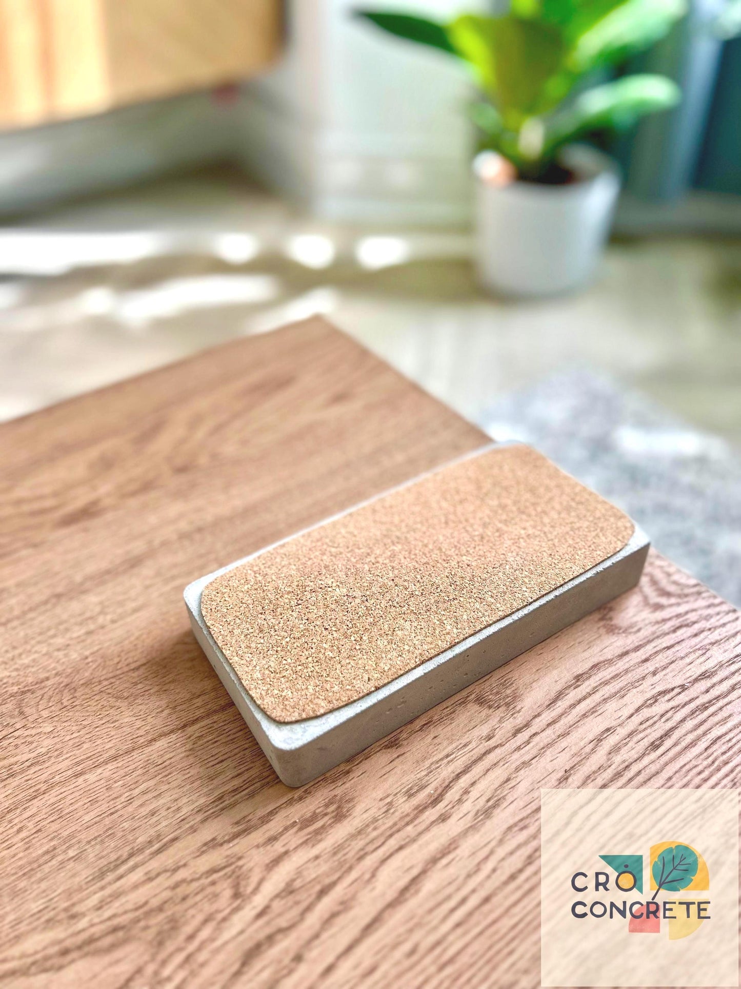 Minimalist Concrete Desk Organiser | Handmade Office Storage Tray | Modern Tray for Keys, Pens & Accessories | Unique Gift for Him or Her