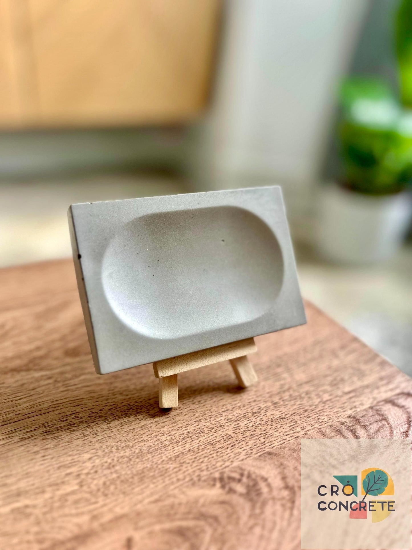 Handmade Concrete Soap Holder – Minimalist Bathroom Decor, Industrial Style Soap Dish