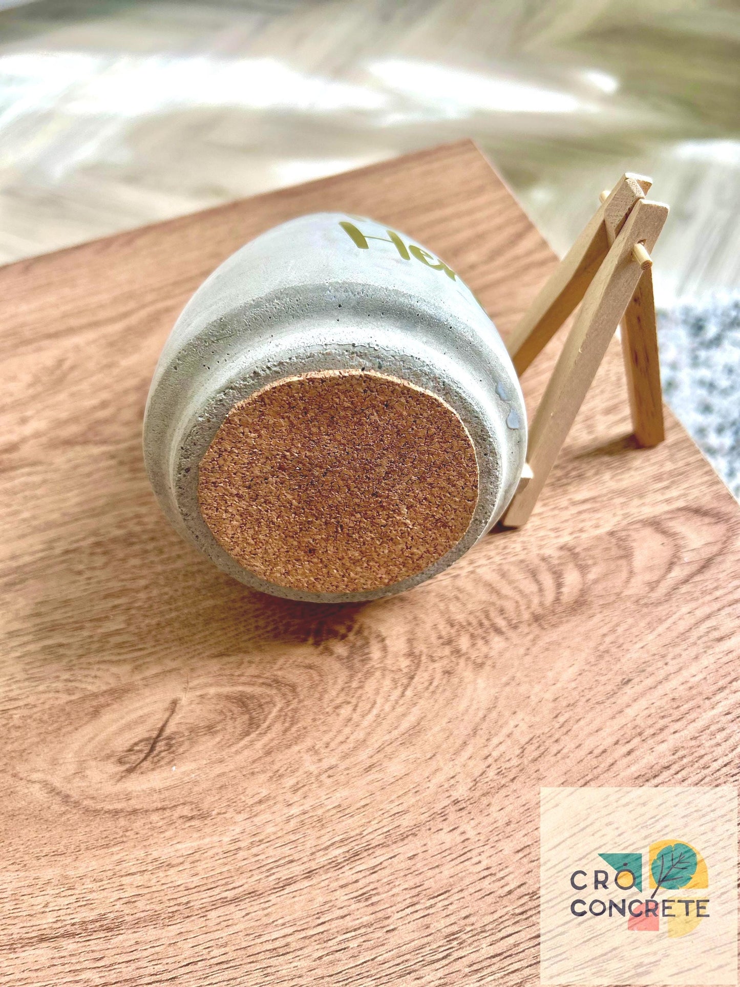 Personalised Concrete Vase – Minimalist Handmade Home Decor | Custom Text Name | Modern Rustic Gift for Her, Him, or New Home Housewarming