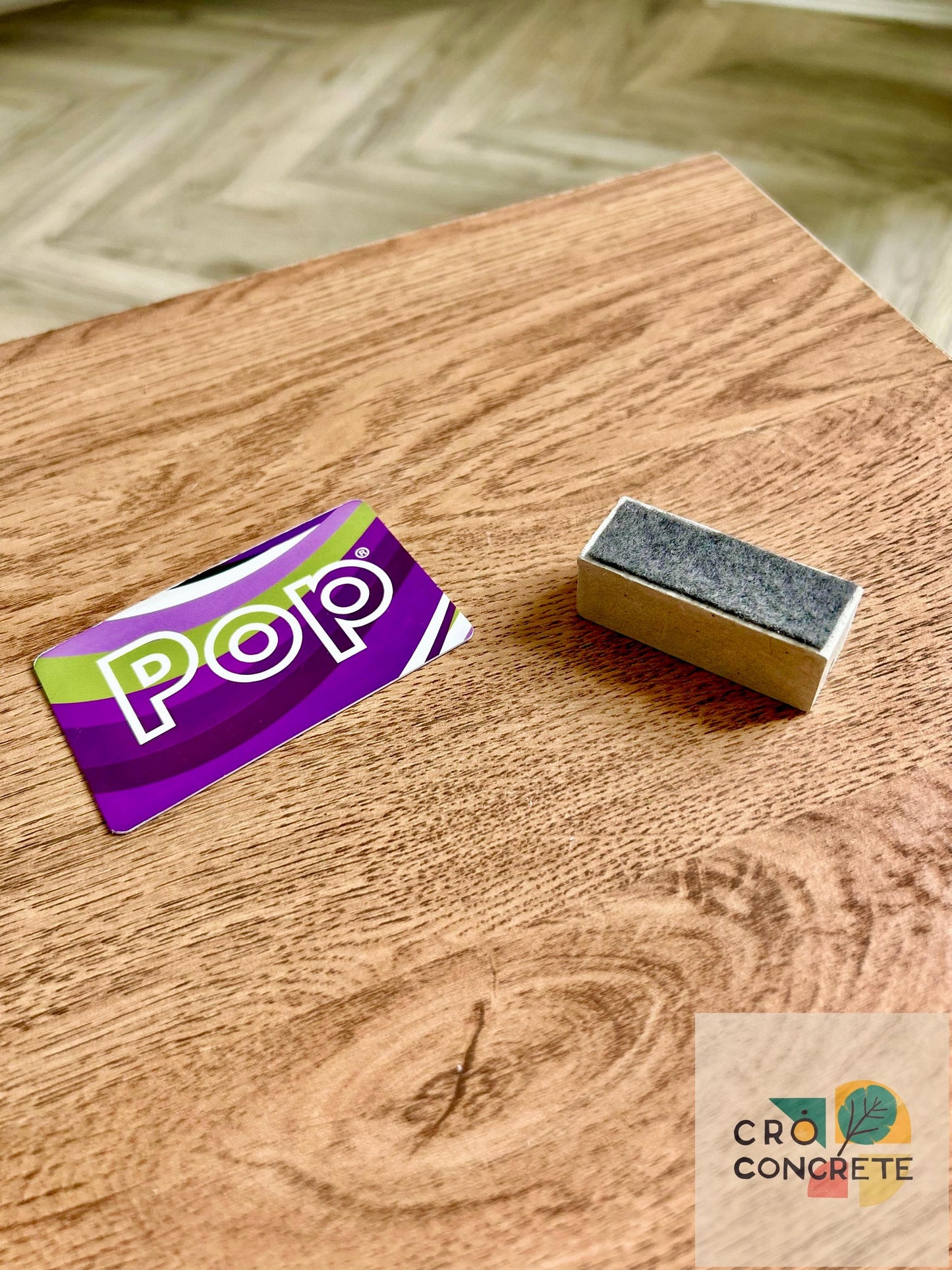 Handmade Minimalist Concrete Business Card Holder - Sleek Credit Card Stand - Unique Desk Accessory for Office or Home