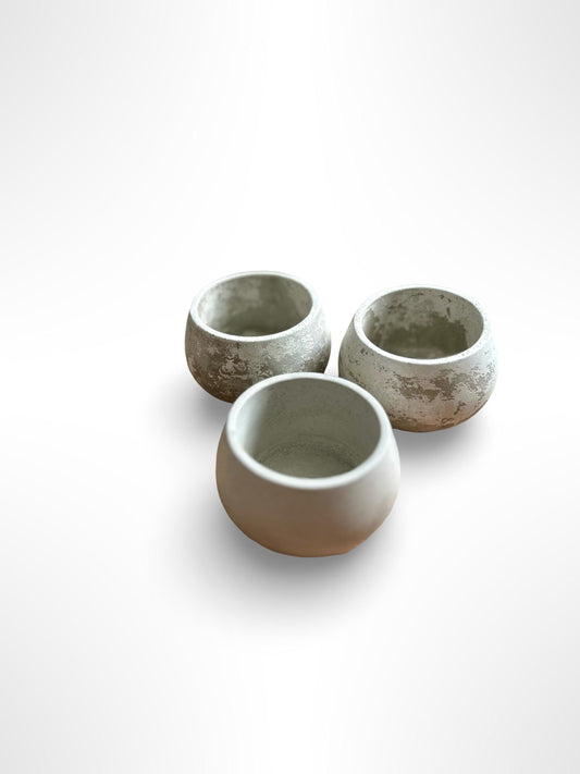 Handmade Tea Light Candle Holder Concrete Bowl – Minimalist Small Round Dish, Industrial Decorative Bowl Gift